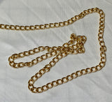 Aluminum Chain, Gold Color, 1/4" wide, sold by the Yard, Quality, New Old Stock
