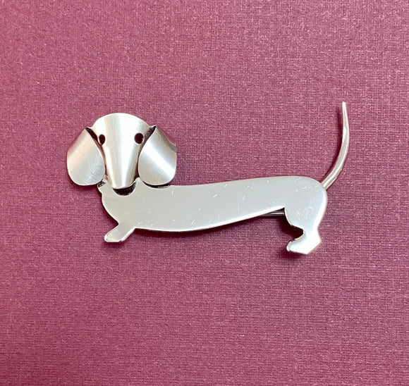 Dachshund Sterling Silver Pin by Beaucraft: Vintage, Almost 2