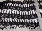 Vintage Venice Lace Trim, Black, 14.5" to 15" deep, Sold by the yard