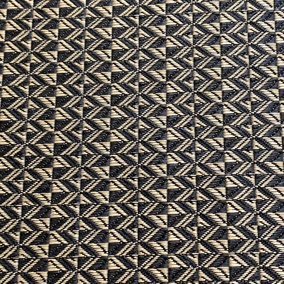 Black & Gold Geometric Brocade Fabric- 56