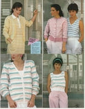 DIGITAL Knitting Patterns: 9 Striped Summer Sweaters
