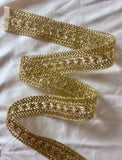 Metallic Gold Trim 1.75 inches wide, by the yard, Great for Medieval Costuming.