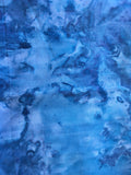 Batik Cotton Fabric 46" x 1 yard in blue or green print- your choice