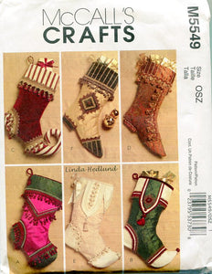 Christmas Stocking Pattern by McCall's #5549-  OOP, Hard to find