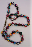 Vintage Millefiori Bead Necklace from Italy