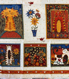 Fancy Cats Panel by Makover UK: Cotton Fabric, Sold as a Piece