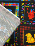 Vintage Fabric: Cool Cats by Loralie 2005 Pattern #970- Sold as a piece