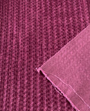 A Jewel of a Fabric! Purple/Burgundy Patterned Uneven Wales Corduroy: Sold as a Piece