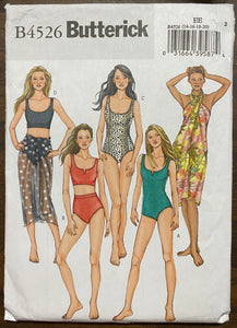 Bathing Suit and Wrap Pattern: Butterick 4526