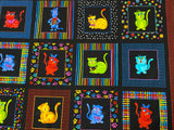 Vintage Fabric: Cool Cats by Loralie 2005 Pattern #970- Sold as a piece