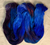 LADY of the LAKE Hand Painted Roving Yarn- Only one skein left!