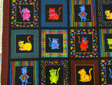 Vintage Fabric: Cool Cats by Loralie 2005 Pattern #970- Sold as a piece