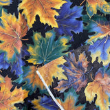 Vintage Fall Leaves Fabric VIP by Cranston Print Works 58" wide Sold by 1/2 Yard 100% Cotton