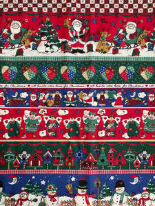 Vintage Fabric Traditions Christmas Border Fabric from 1994, #5321: 42" wide, Sold by the Yard