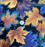 Vintage Fall Leaves Fabric VIP by Cranston Print Works 58" wide Sold by 1/2 Yard 100% Cotton