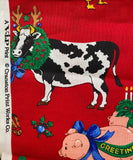 Holiday Friends Fabric by VIP Cranston Printworks:  42/43" wide, Sold by the 1/2 yard