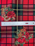 Vintage Christmas Plaid Fabric by Buena Vista Designs, USA:  Sold by the yard, Cotton