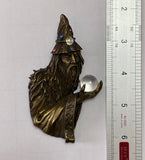 Wizard Pin by JJ Jonette: from the 1980's, Large, Bronze Color