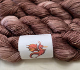 CHOCOLATE OPAL Fingering Weight Yarn: Silk/Mohair/Merino/Viscose