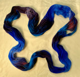 LADY of the LAKE Hand Painted Roving Yarn- Only one skein left!