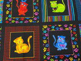 Vintage Fabric: Cool Cats by Loralie 2005 Pattern #970- Sold as a piece