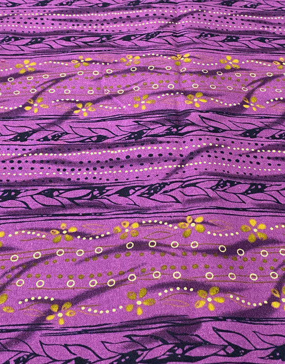 Purple Batik Stripes Cotton Fabric: 42