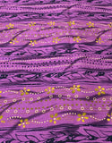 Purple Batik Stripes Cotton Fabric: 42" Wide x 1 yard: 2 yards available