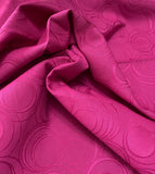 Sophisticated Pink Circle Design Fabric: Sold as a Piece- 54" by 34"