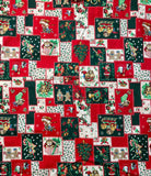Squares of Christmas Cheer Fabric by Wamsutta/Hallmark Cards: 42" wide, Sold by the Yard