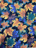 Vintage Fall Leaves Fabric VIP by Cranston Print Works 58" wide Sold by 1/2 Yard 100% Cotton