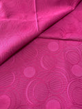 Sophisticated Pink Circle Design Fabric: Sold as a Piece- 54" by 34"