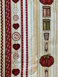 Cotton Fabric with a Sewing Theme Buttons, Thread & Notions: Sold by the yard