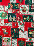 Squares of Christmas Cheer Fabric by Wamsutta/Hallmark Cards: 42" wide, Sold by the Yard