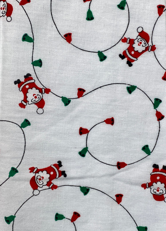 Santas & Bells Vintage Cotton Fabric: 44