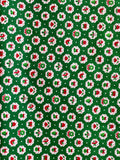 Vintage Christmas Fabric: Tiny Scalloped Doilies with Christmas Theme- 44" wide, Sold by 1/2 yard