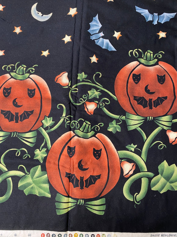 Vintage Pumpkin Border Fabric: Donna Hrkman for Daisy Kingdom- 44