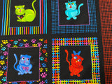 Vintage Fabric: Cool Cats by Loralie 2005 Pattern #970- Sold as a piece
