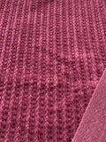 A Jewel of a Fabric! Purple/Burgundy Patterned Uneven Wales Corduroy: Sold as a Piece