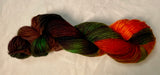 Red Sky at Night Hand Painted Roving Yarn- Only one skein left!