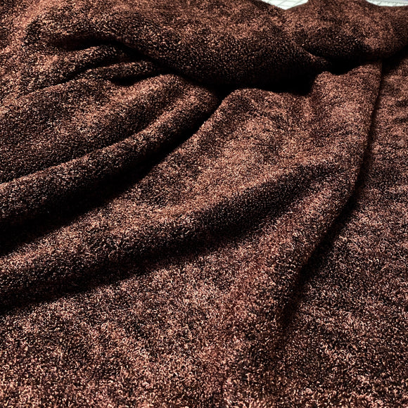 Tight Curl Faux Fur Fabric in Rich Brown: Sold by the 1/2 Yard