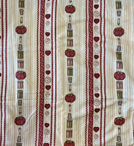 Cotton Fabric with a Sewing Theme Buttons, Thread & Notions: Sold by the yard