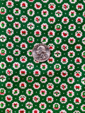 Vintage Christmas Fabric: Tiny Scalloped Doilies with Christmas Theme- 44" wide, Sold by 1/2 yard