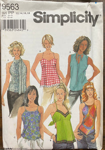 Misses Summer Tops Sewing Pattern: Simplicity 9563