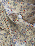Vintage Fabric by Baum Textiles: Futuristic Oriental Design, Sold by the 1/2 yard, Cotton