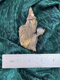 Wizard Pin by JJ Jonette: from the 1980's, Large, Bronze Color