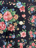 Vintage Fabric: Victorian Rose Chintz Pillow from 1988- Cotton, We Only Have This One Piece of Fabric