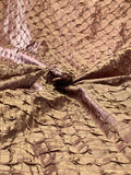 Taffeta Specialty Fabric, Pleated in 1.5" squares, Bronze/Copper color 47" wide, sold by the yard