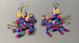 Colorful Circus Horse & Rider Earrings-Vintage & Hand-Crafted