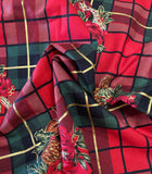 Vintage Christmas Plaid Fabric by Buena Vista Designs, USA:  Sold by the yard, Cotton