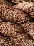 CHOCOLATE OPAL Fingering Weight Yarn: Silk/Mohair/Merino/Viscose